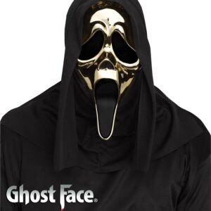 Adult Ghost Face® Golden Metallic Mask