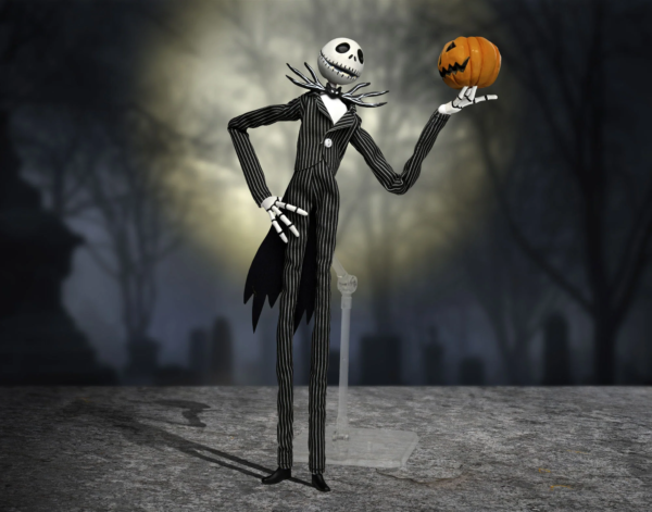NIGHTMARE BEFORE CHRISTMAS - ARTICULATED FIGURE (PLASTIC ARMATURE) – JACK SKELLINGTON W. PUMPKIN NECA